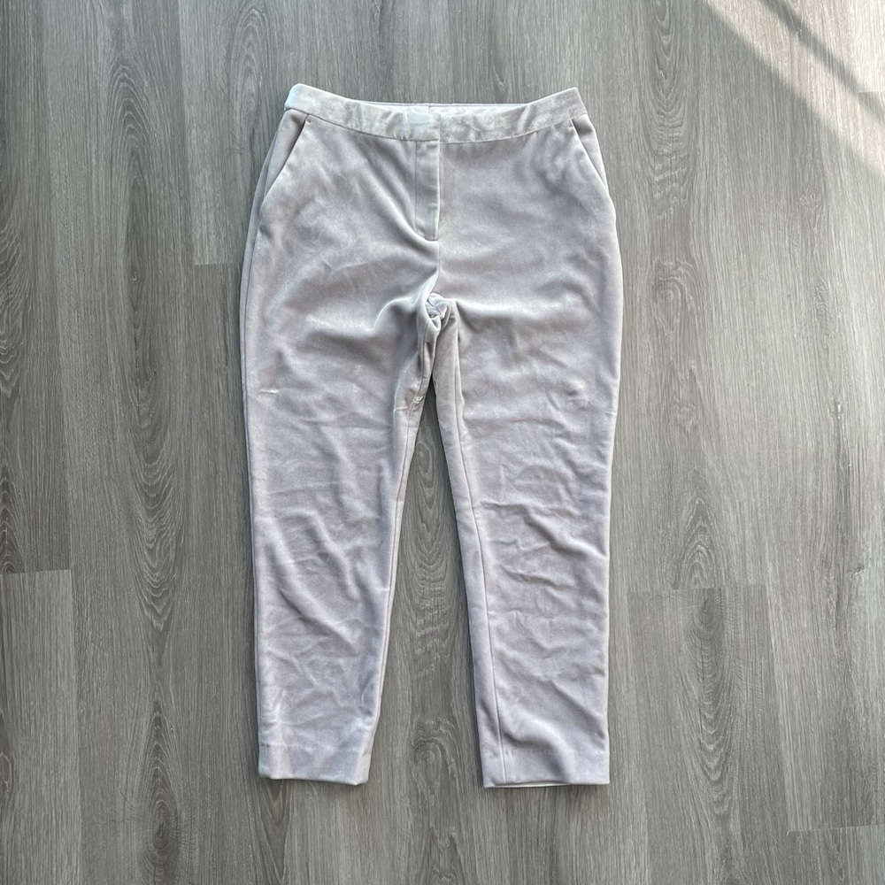 Silver velvet Suit pants